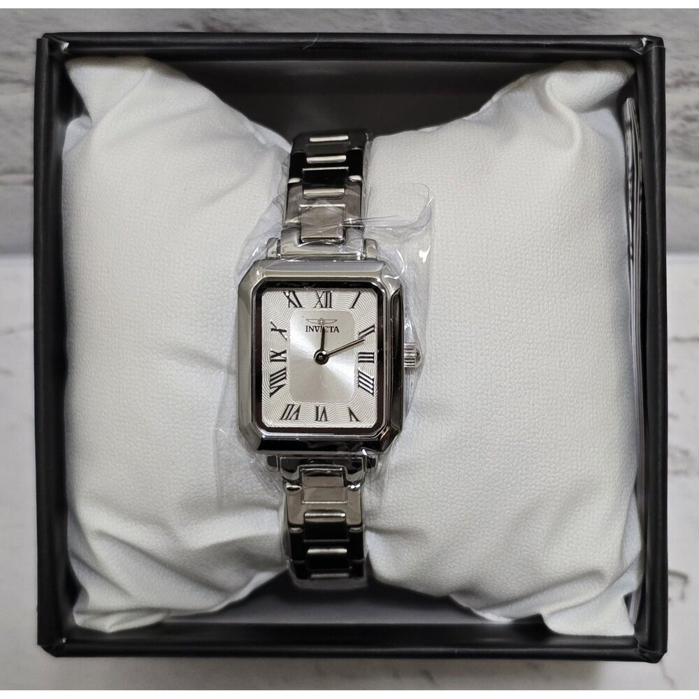 Invicta Celestial Lady Women's 20.8mm Silver Tone Tank Watch 70251 Brand New